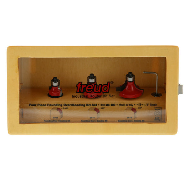 Freud 008925018537 3 Piece Round Over/Beading Bit Sets (1/4" Shank)
