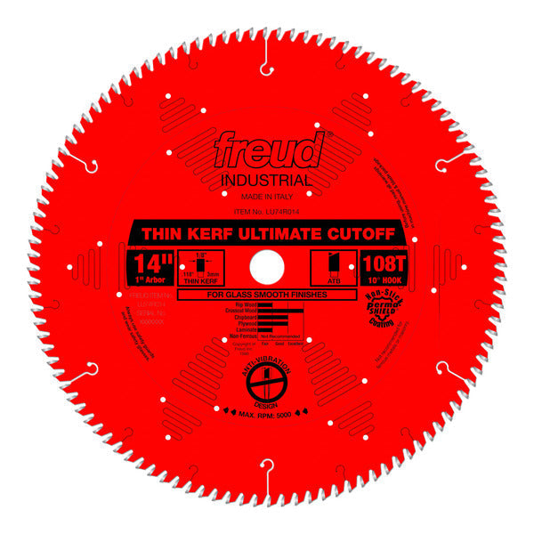 Freud 008925037958 14" x 108T Thin Kerf Ultimate Cut-Off Blade