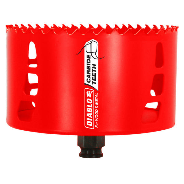 Diablo 008925142560 4-3/4" (121mm) Carbide-Tipped Wood & Metal Holesaw with SnapLock Plus Mandrel System