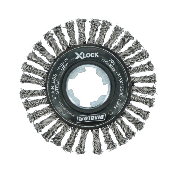 Diablo 008925147534 4 in. X-LOCK Stainless Steel Stringer Bead Twist Wheel