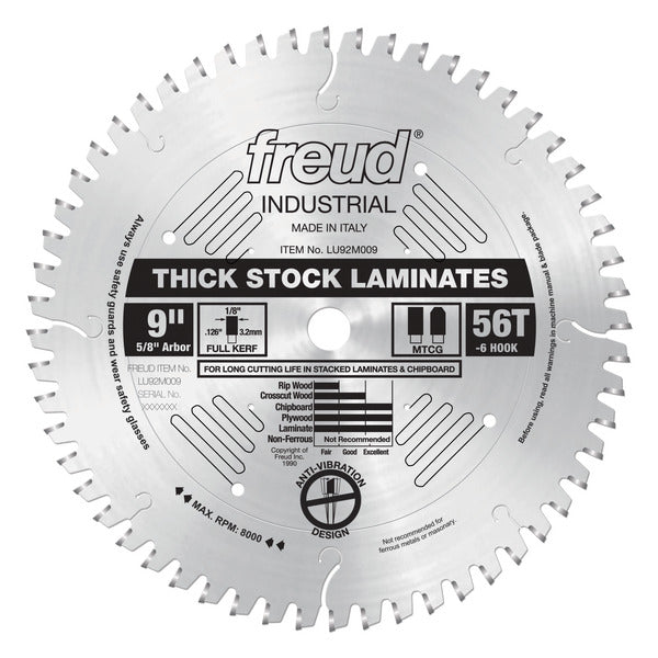 Freud 008925301066 9" x 56T Thick-Stock Laminate Blade