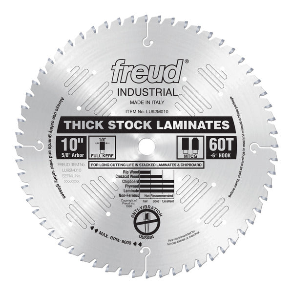 Freud 008925301073 10" x 60T Thick-Stock Laminate Blade