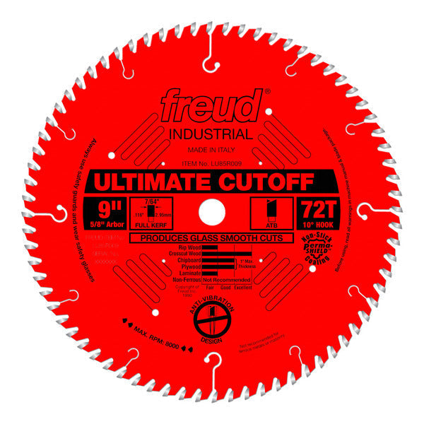 Freud 008925301608 9" x 72T Ultimate Cut-Off Blade