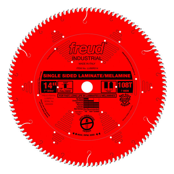 Freud 008925301783 14" x 108T Single Sided Laminate/Melamine Blade