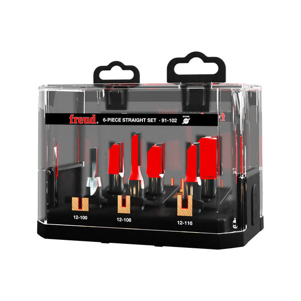 Freud 008925370048 6 Piece Straight Bit Set