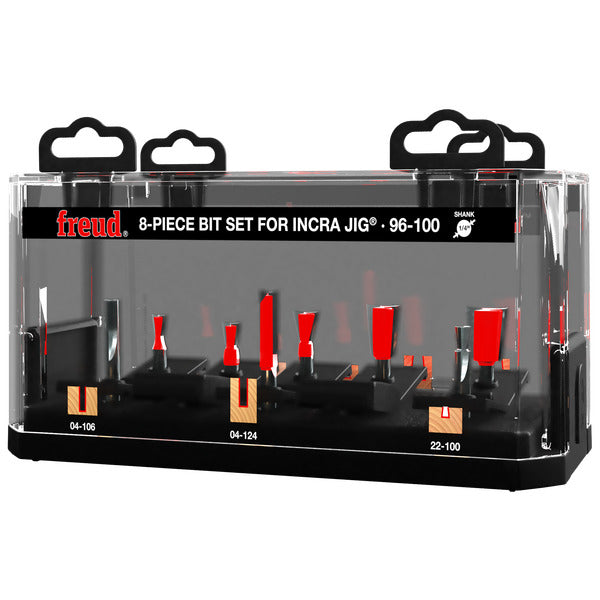 Freud 008925370093 8 Piece Bit Sets For Incra Jig¨ with 1/4" shank