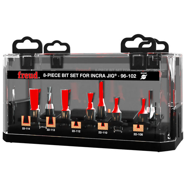 Freud 008925370109 8 Piece Bit Sets For Incra Jig¨ with 1/2" shank