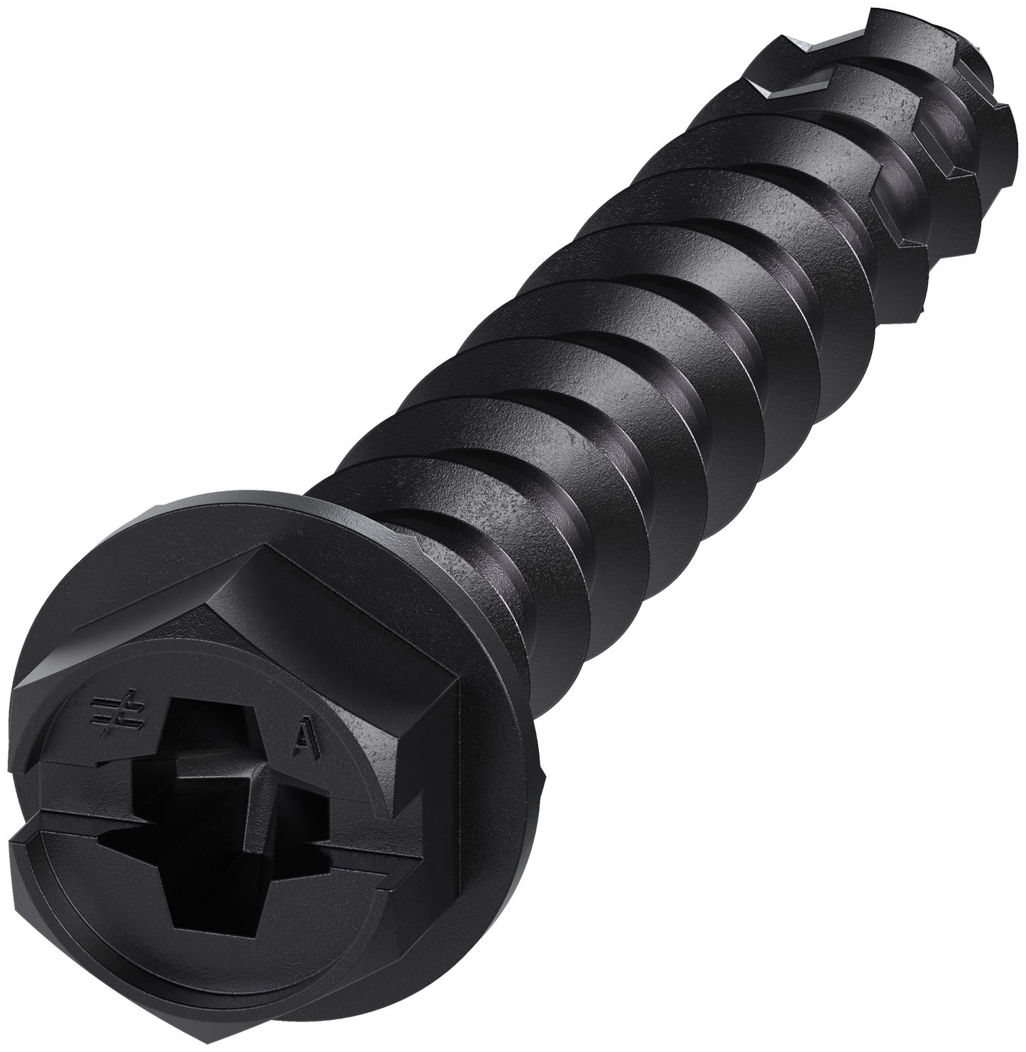 Simpson Strong-Tie TNTBL25134H Titen Turbo™ — 1/4 in. x 1-3/4 in. Hex-Head Concrete and Masonry Screw, Black (100-Qty)