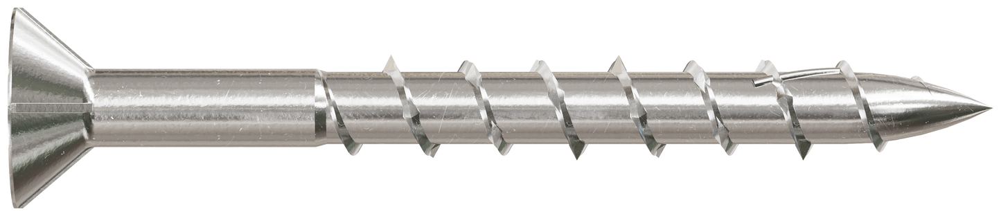 Simpson Strong-Tie T08162DWP Deck-Drive™ DWP WOOD SS Screw — #8 x 1-5/8 in. T-20, Flat Head, Type 316 (100-Qty) (Pack of 5)