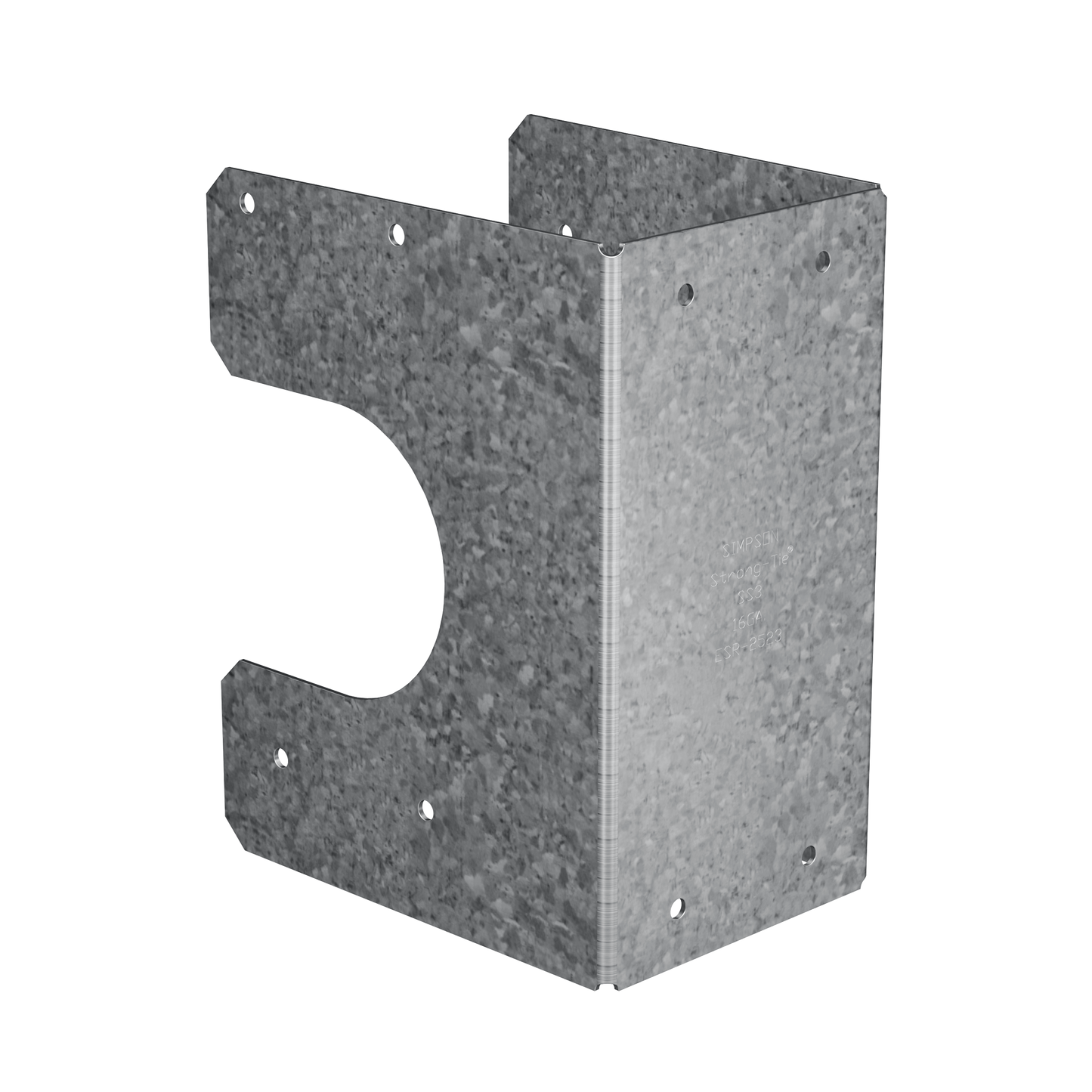 Simpson Strong-Tie SS3 SS 16-Gauge Galvanized Stud Shoe for Double 2x Stud (Pack of 25)