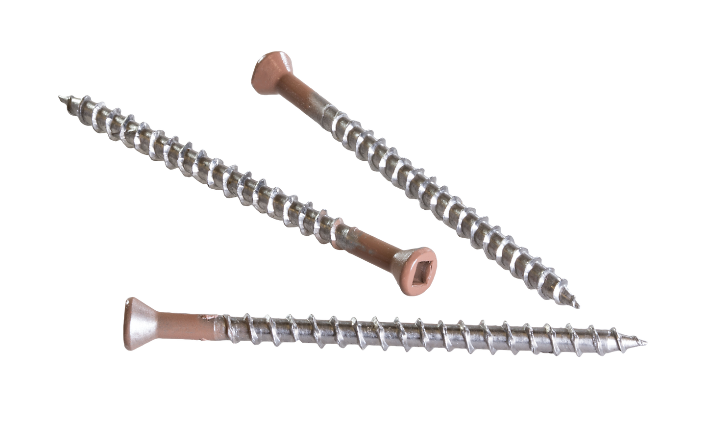 Simpson Strong-Tie DTH212S305TN04 Trim-Head Screw — Sharp Point (Collated) — #7 x 2-1/2 in. #2 Square Type 305 Tan 04 (1000-Qty)