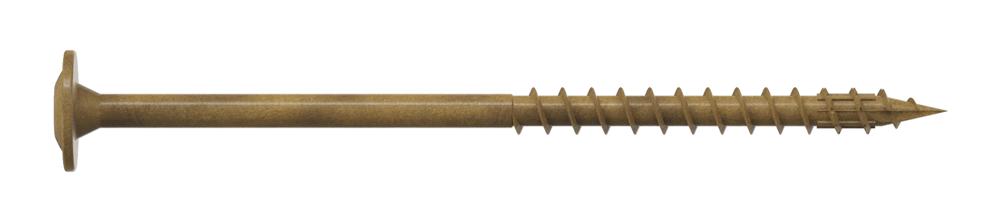 Simpson Strong-Tie CBT08300MB Wafer-Head Construction Screw — #8 x 3 in. T20, Quik Guard®, Tan (1500-Qty)