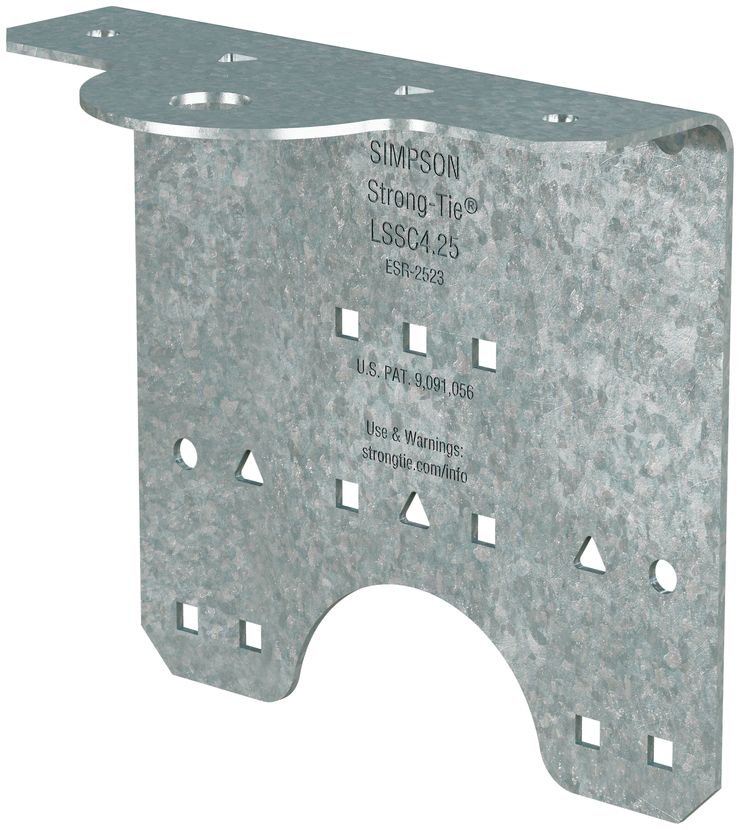Simpson Strong-Tie LSSC4.25-R50 LSSC 4-1/4 in. 16-Gauge Galvanized Steel-Stud Clip (50-Qty)