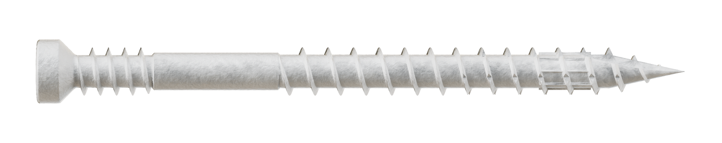 Simpson Strong-Tie FT07200R450W Finish Trim Screw — #7 x 2 in. T10, Trim-Head, Quik Guard®, White (450-Qty) (Pack of 6)