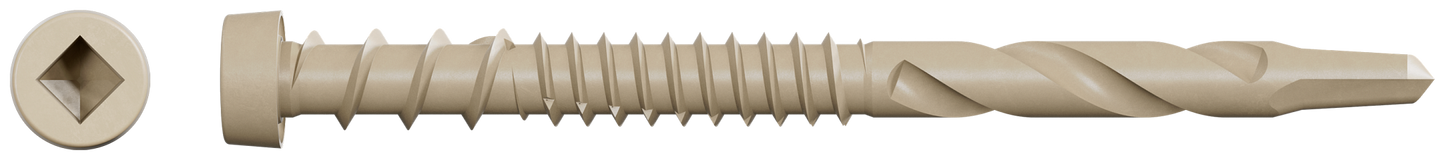 Simpson Strong-Tie DCSD238STN02 Deck-Drive™ DCSD COMPOSITE-TO-STEEL Screw (Collated) — #10 x 2-3/8 in. Quik Guard® Tan 02 (1000-Qty)