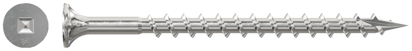 Simpson #8 x 2-1/2" Quik Drive SSWSCB 305 Stainless Steel Roofing Tile Collated Screws, Pkg 1500