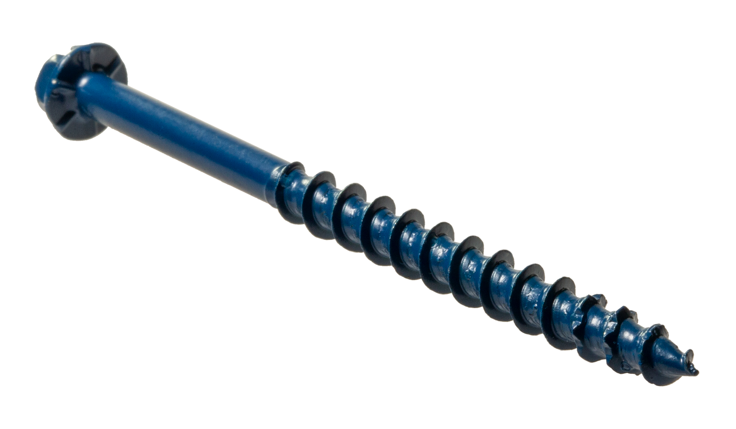 Simpson Strong-Tie TNT18234HB Titen Turbo™ — 3/16 in. x 2-3/4 in. Hex-Head Concrete and Masonry Screw, Blue (1500-Qty)