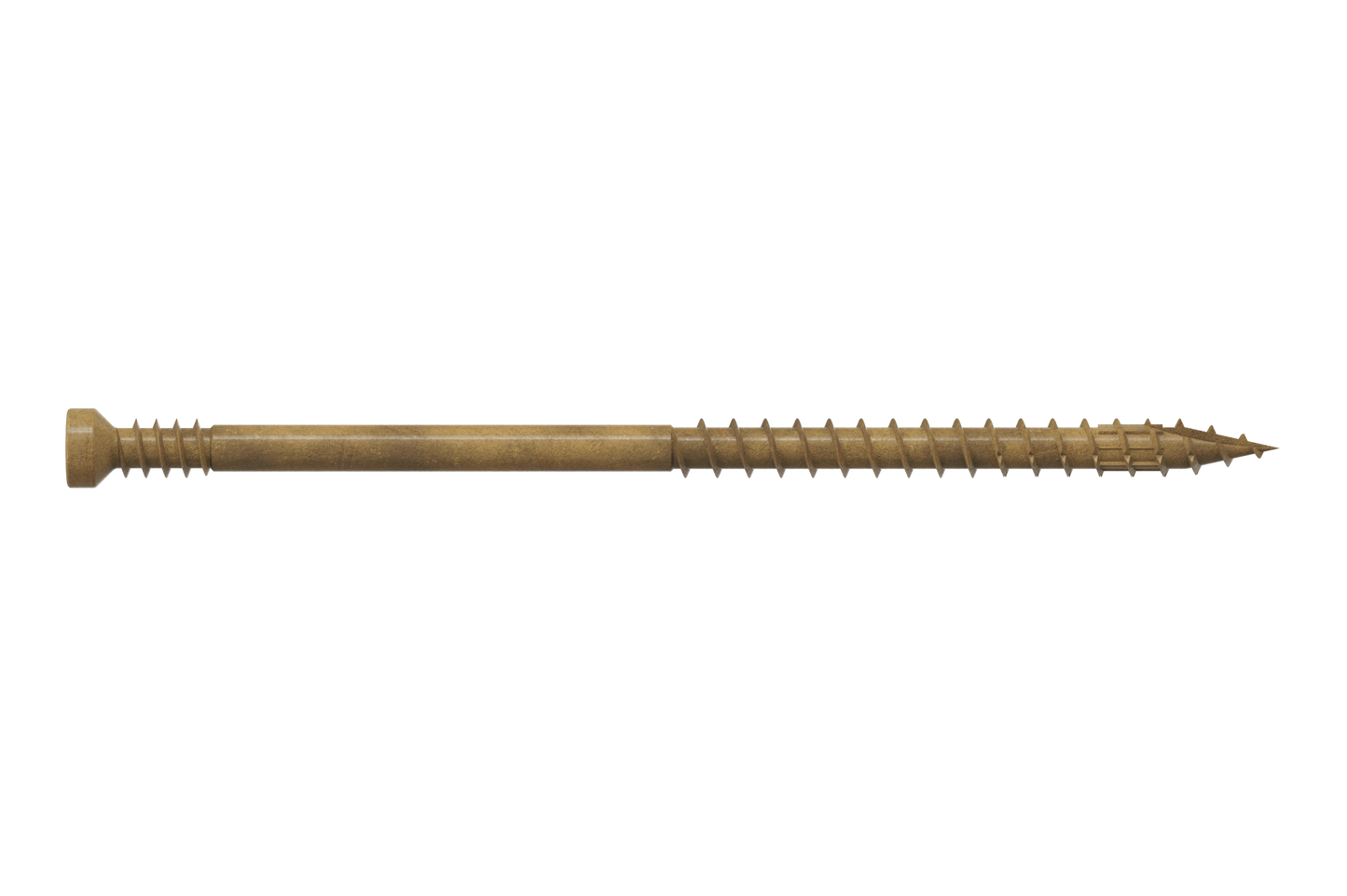 Simpson Strong-Tie FT07300MB Finish Trim Screw — #7 x 3 in. T10, Trim-Head, Quik Guard®, Tan (1750-Qty)
