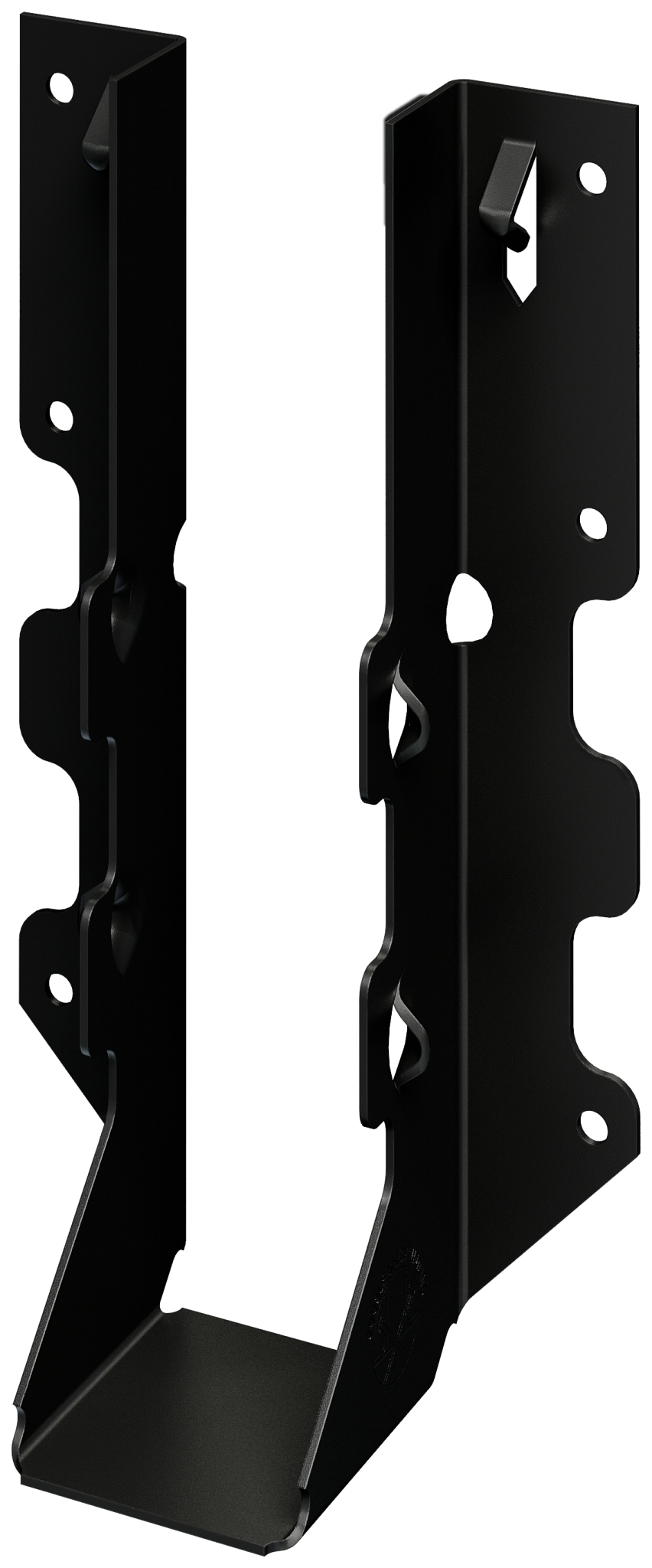 Simpson Strong-Tie LUS28PC Outdoor Accents® LUSPC ZMAX®, Black Powder-Coated Face-Mount Joist Hanger for 2x8