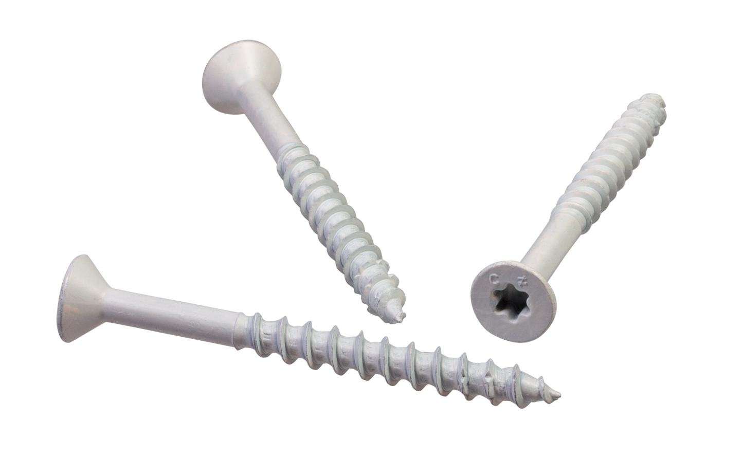 Simpson Strong-Tie TNTW25234TFC75 Titen Turbo™ — 1/4 in. x 2-3/4 in. 6-Lobe Flat-Head Concrete and Masonry Screw, White (75-Qty) (Pack of 4)