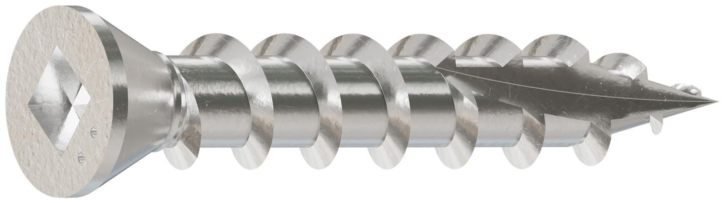 Simpson Strong-Tie S07C100FBP Trim-Head Screw, Square Drive — #7 x 1 in. #1 SQ, Type 305 (200-Qty)
