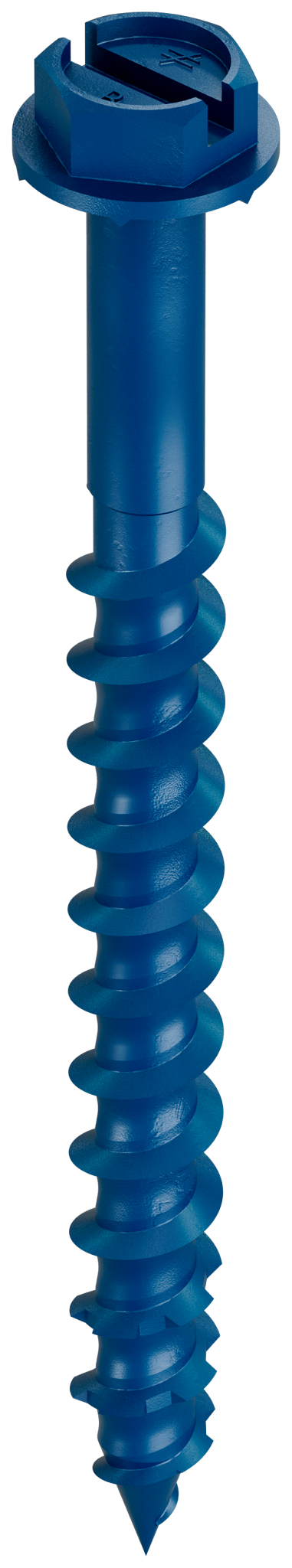 Simpson Strong-Tie TNT18214H Titen Turbo™ — 3/16 in. x 2-1/4 in. Hex-Head Concrete and Masonry Screw, Blue (100-Qty) (Pack of 840)