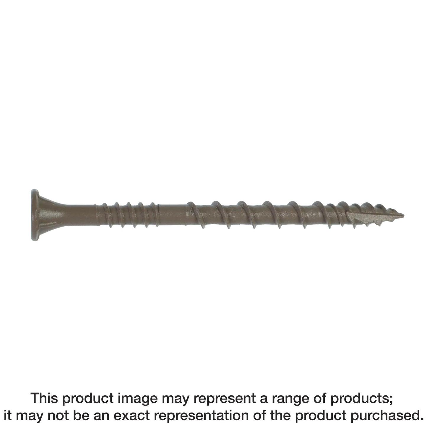 Simpson Strong-Tie DSVT212R1LB Deck-Drive™ DSV WOOD Screw — #10 x 2-1/2 in. T-25, Flat Head, Quik Guard®, Tan (1 lb.) (Pack of 10)