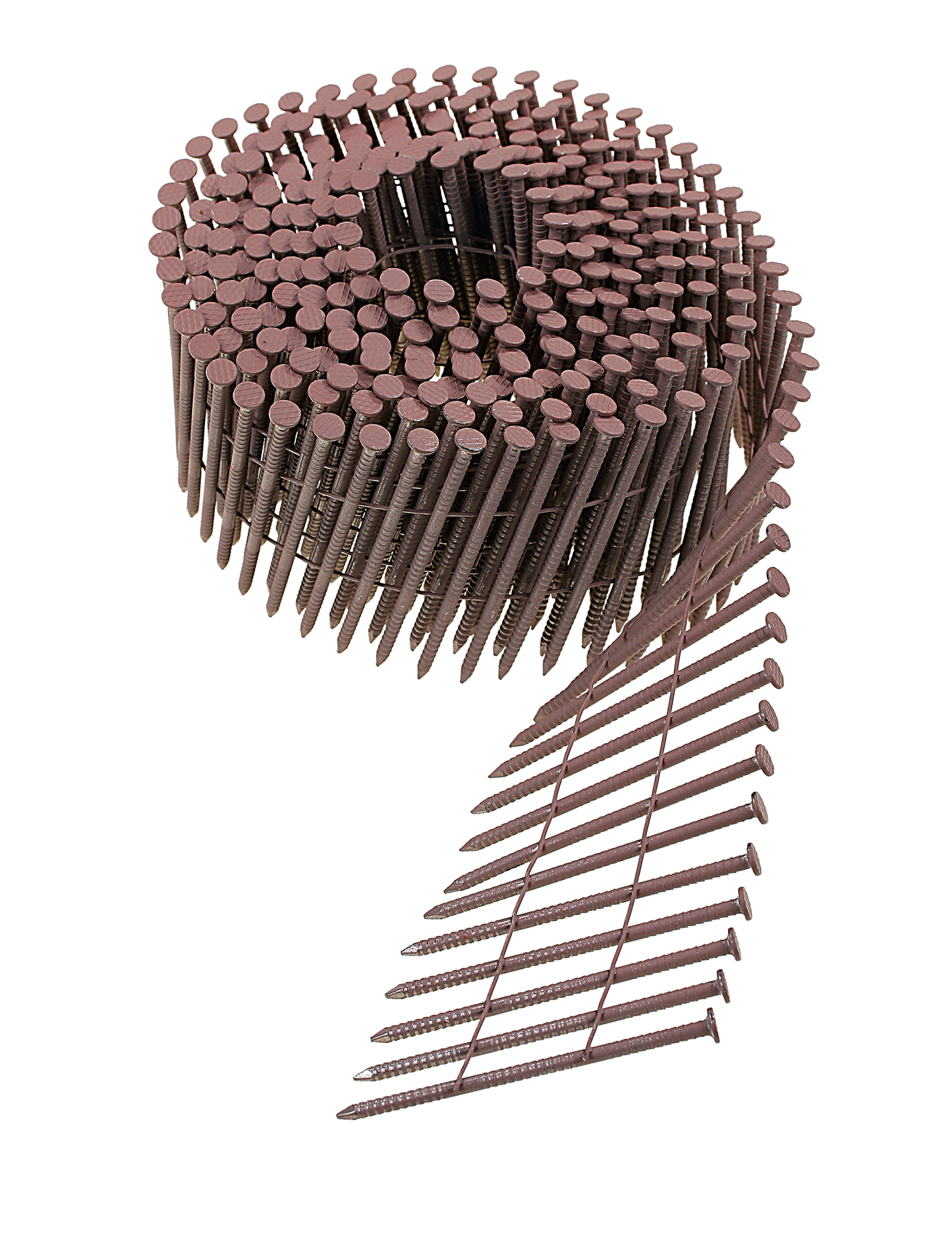 Simpson Strong-Tie S13A200CCT 15° Wire Coil, Painted Full Round Head, Ring-Shank Nail — 2 in. x .092 in. Type 304, Tan (3600-Qty)