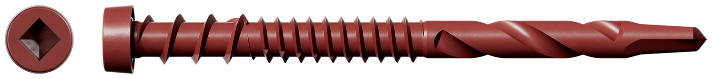 Simpson Strong-Tie DCSD238SRD01 Deck-Drive™ DCSD COMPOSITE-TO-STEEL Screw (Collated) — #10 x 2-3/8 in. Quik Guard® Red 01 (1000-Qty) (Pack of 100)