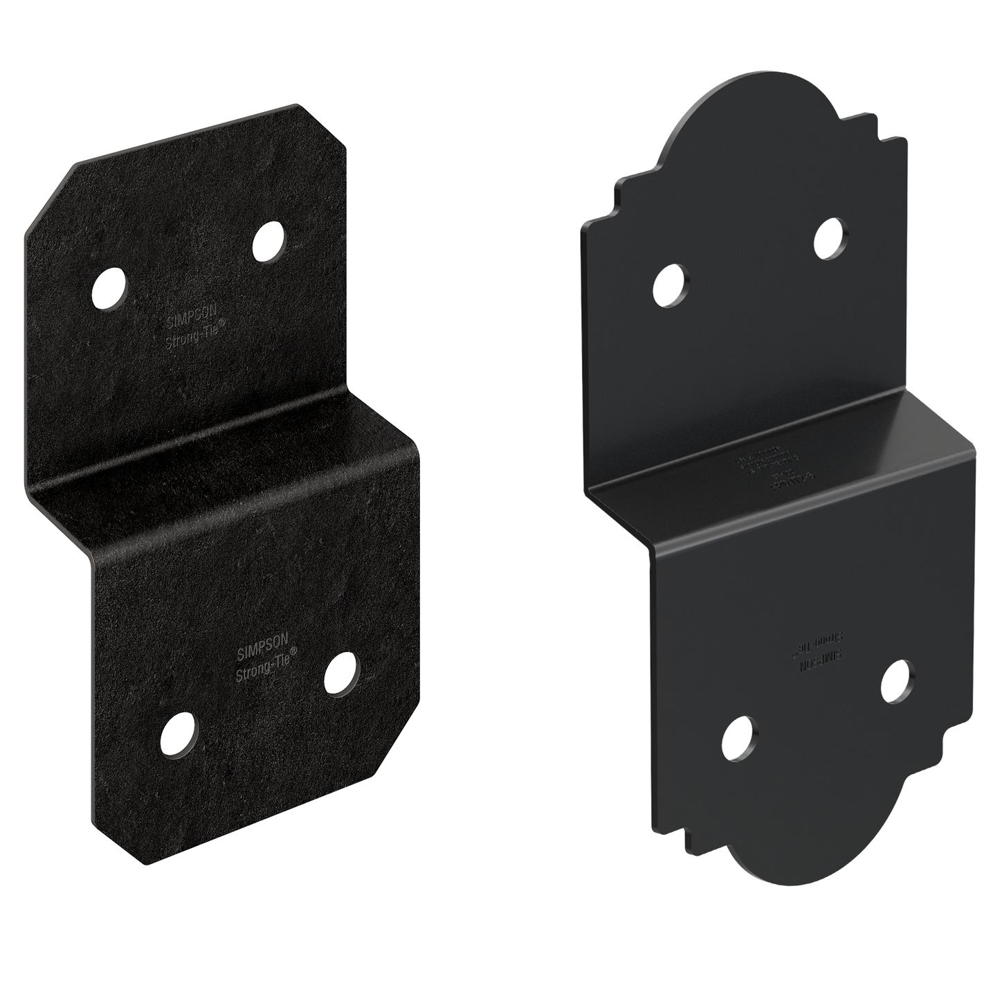 Simpson Strong-Tie APDJT1.75-6 Outdoor Accents® Mission Collection® 5 in. ZMAX®, Black Powder-Coated Deck Joist Tie for 1-3/4 in. Wood