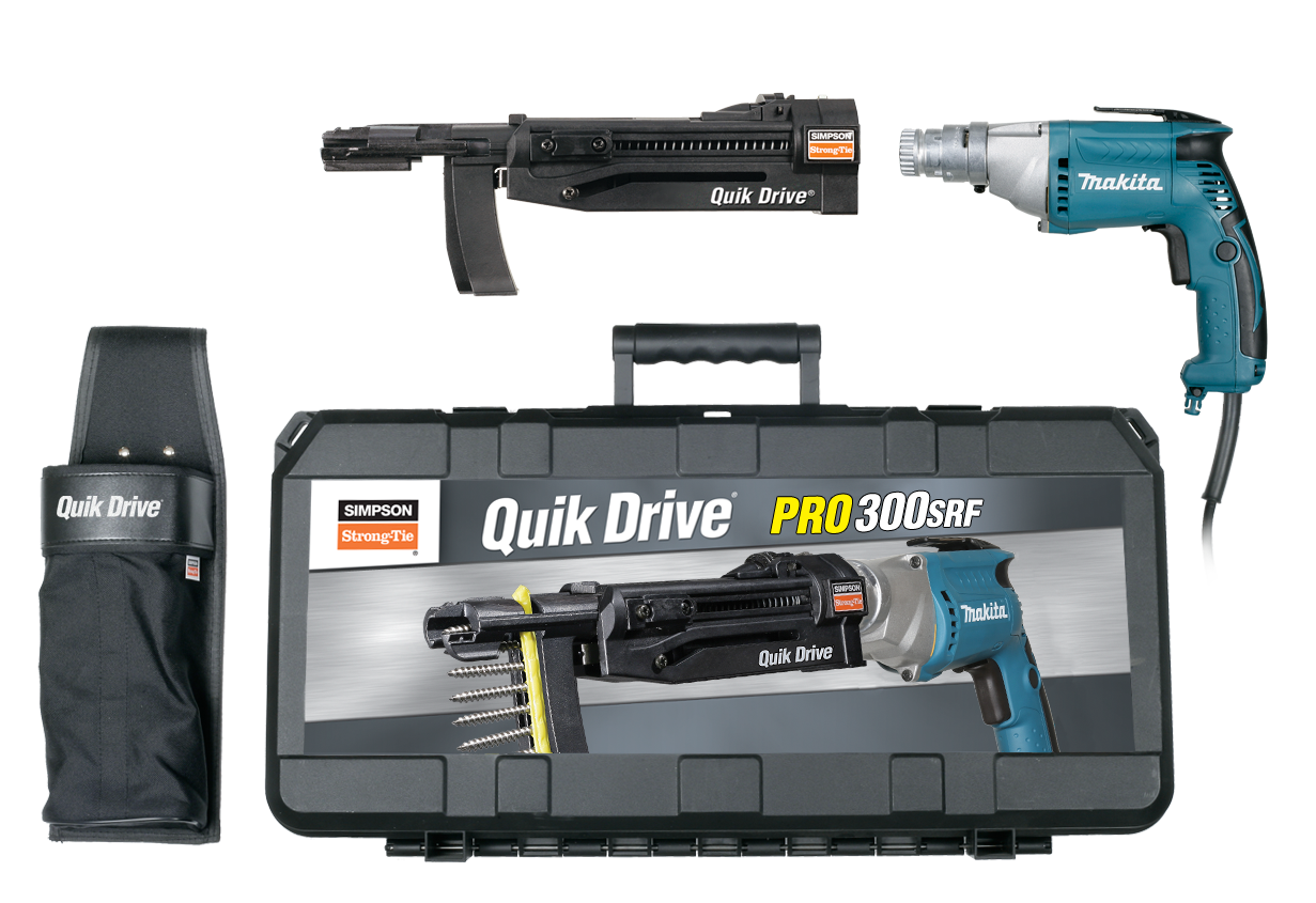 Simpson Strong-Tie PRO300SRFG2M25K Quik Drive® PRO300SRFG2 Roofing Tile System w/ Makita® 2500 RPM Screwdriver Motor