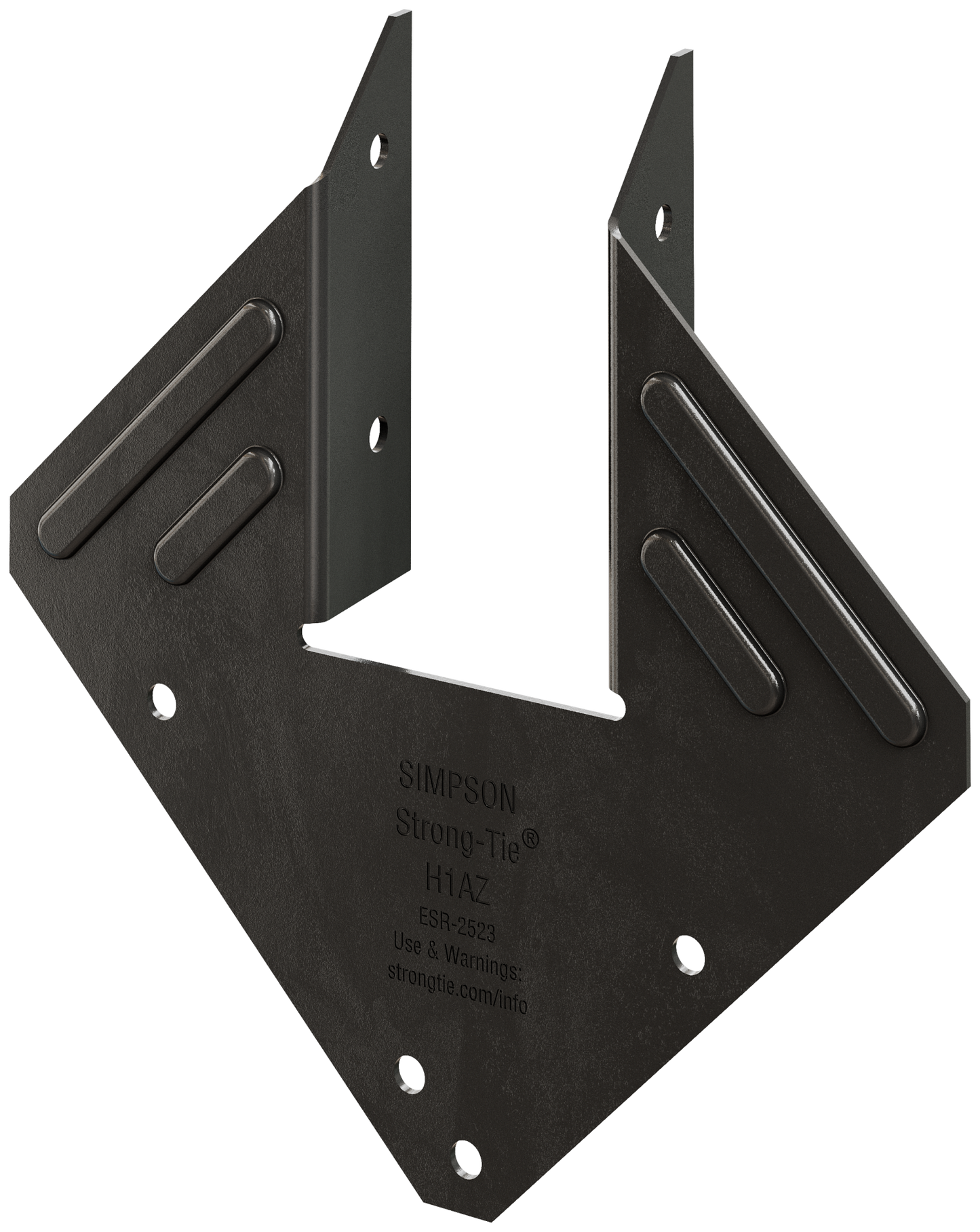 Simpson Strong-Tie H1APC Outdoor Accents® H1APC 18-Gauge ZMAX®, Black Powder-Coated Hurricane Tie (Pack of 2100)