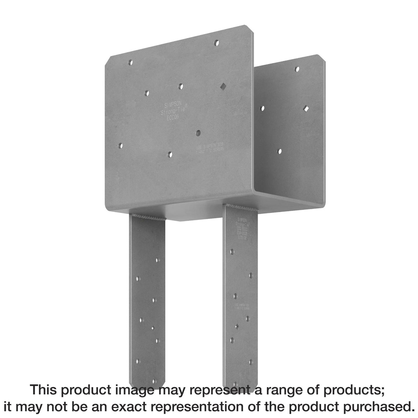 Simpson Strong-Tie ECCQ66SDS2.5 ECCQ™ End Column Cap for 6x Beam, 6x Post, with Strong-Drive® SDS Screws (Pack of 90)