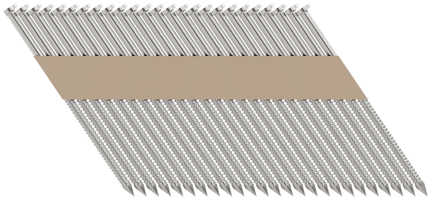 Simpson Strong-Tie S10A325T31 31°–34° Paper Tape, Clipped Head, Ring-Shank Nail — 3-1/4 in. Type 304 (1000-Qty)