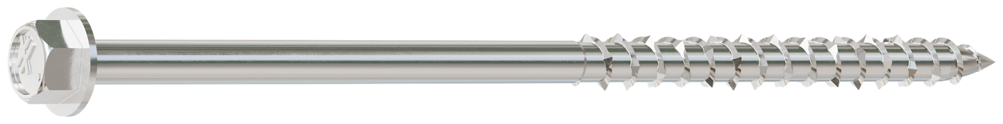 Simpson Strong-Tie SDWH19500SS-R100 Strong-Drive® SDWH™ TIMBER-HEX SS Screw — 0.185 in. x 5 in. 5/16 Hex, Type 316 (100-Qty)
