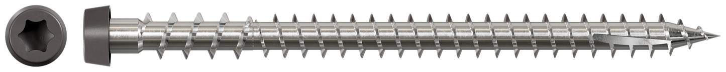 Simpson Strong-Tie DCU234S316GR04 Deck-Drive™ DCU COMPOSITE Screw (Collated) — #10 x 2-3/4 in. Type 316, Gray 04 (1000-Qty)