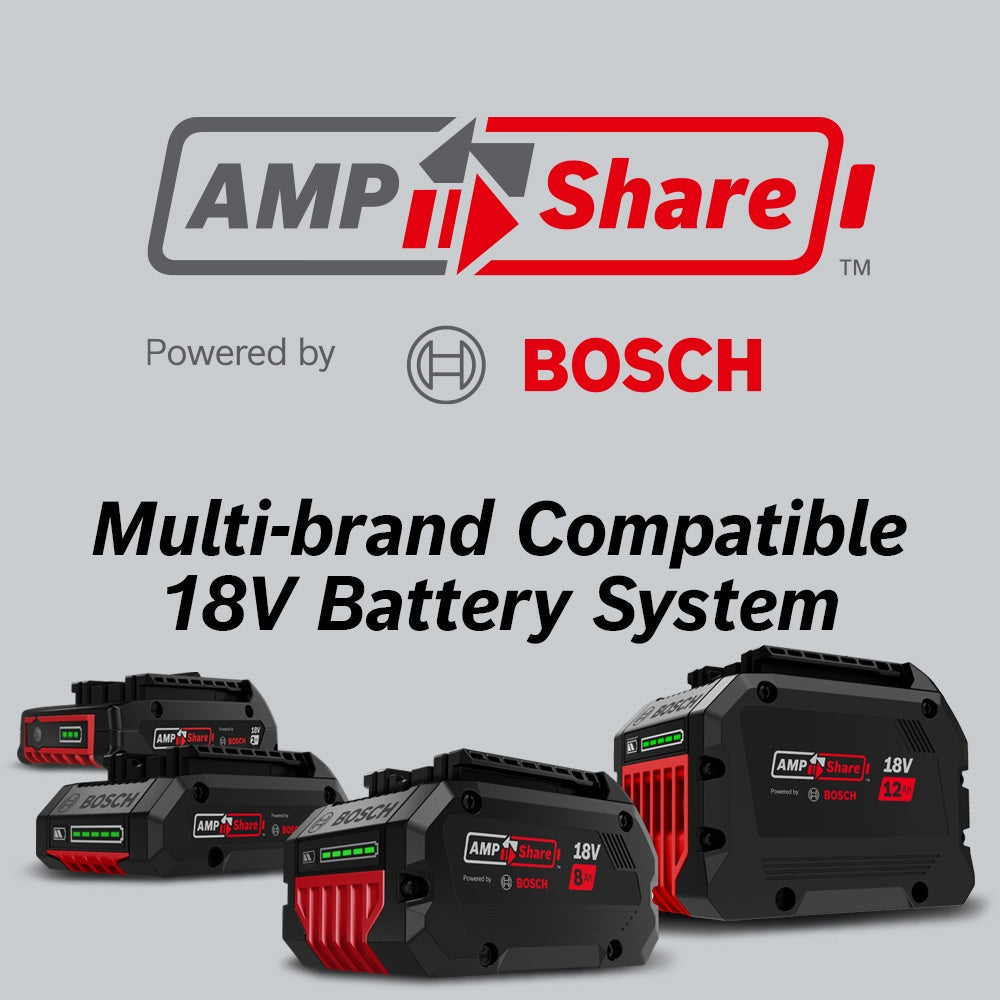 Kit de inicio BOSCH GXS18V-16N14 de 18 V con (1) batería de alta potencia CORE18V® de 8 Ah y (1) cargador turbo de batería de 18 V y 16 A