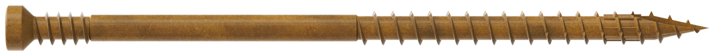 Simpson Strong-Tie FT07300R100 Finish Trim Screw — #7 x 3 in. T10, Trim-Head, Quik Guard®, Tan (100-Qty) (Pack of 5)