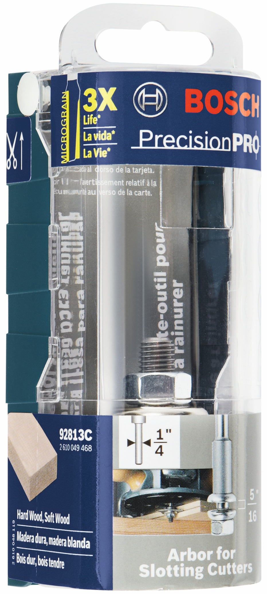 BOSCH 92813C 5/16 In. Arbor for Slotting Cutters