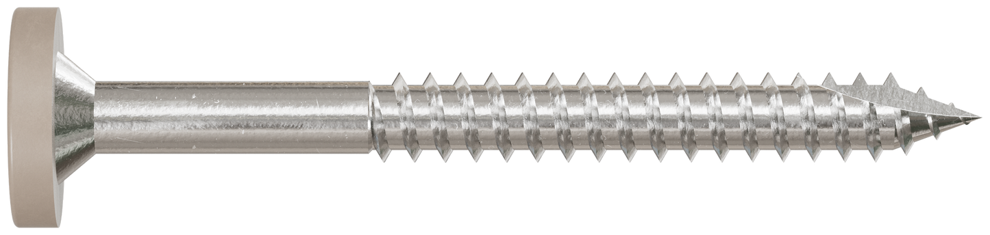 Simpson Strong-Tie T08175FS75GR01 Fascia Board Screw — #8 x 1-3/4 in. T-20 6-Lobe Pancake Head Type 316, Gray 01 (75-Qty) (Pack of 5)