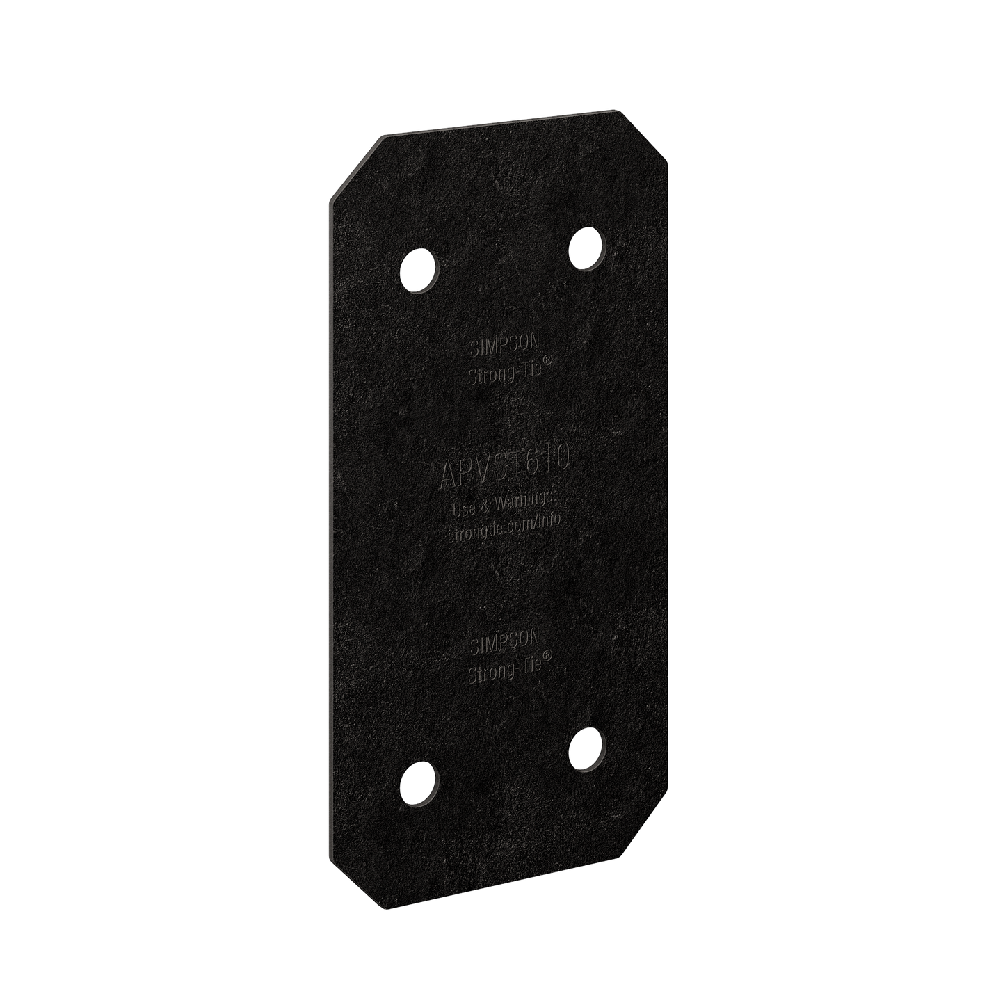 Simpson Strong-Tie APVST610 Outdoor Accents® Avant Collection™ 5 in. x 9-3/4 in. ZMAX®, Black Powder-Coated Strap for 6x (Pack of 1120)