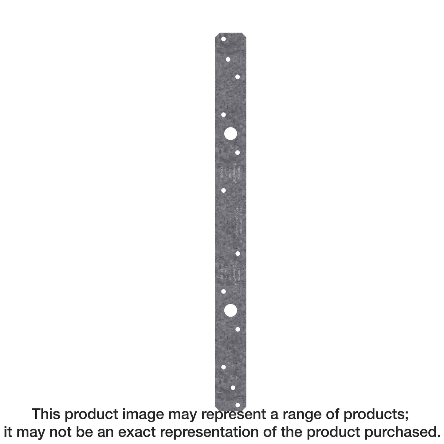Simpson Strong-Tie LSTA21 LSTA 1-1/4 in. x 21 in. 20-Gauge Galvanized Strap Tie (Pack of 50)