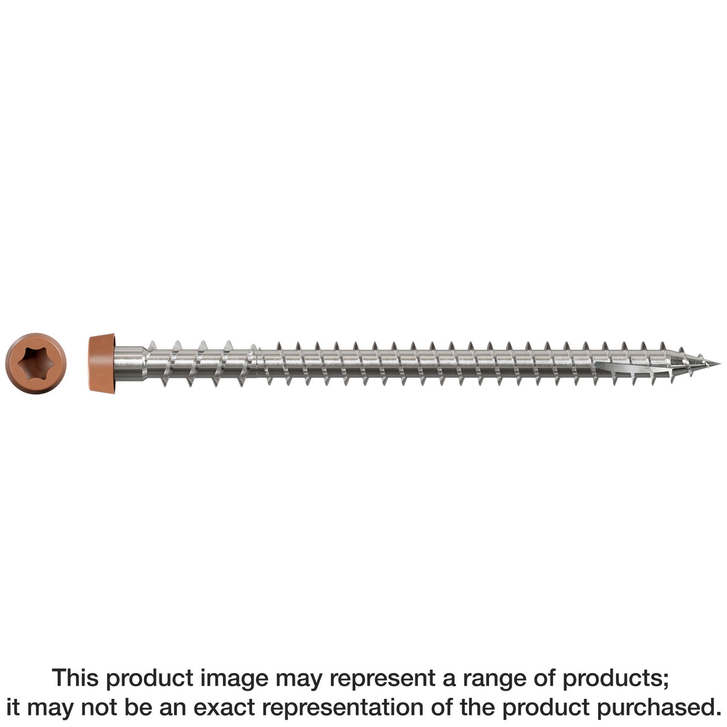 Simpson Strong-Tie DCU234S316TN03 Deck-Drive™ DCU COMPOSITE Screw (Collated) — #10 x 2-3/4 in. Type 316, Tan 03 (1000-Qty) (Pack of 100)