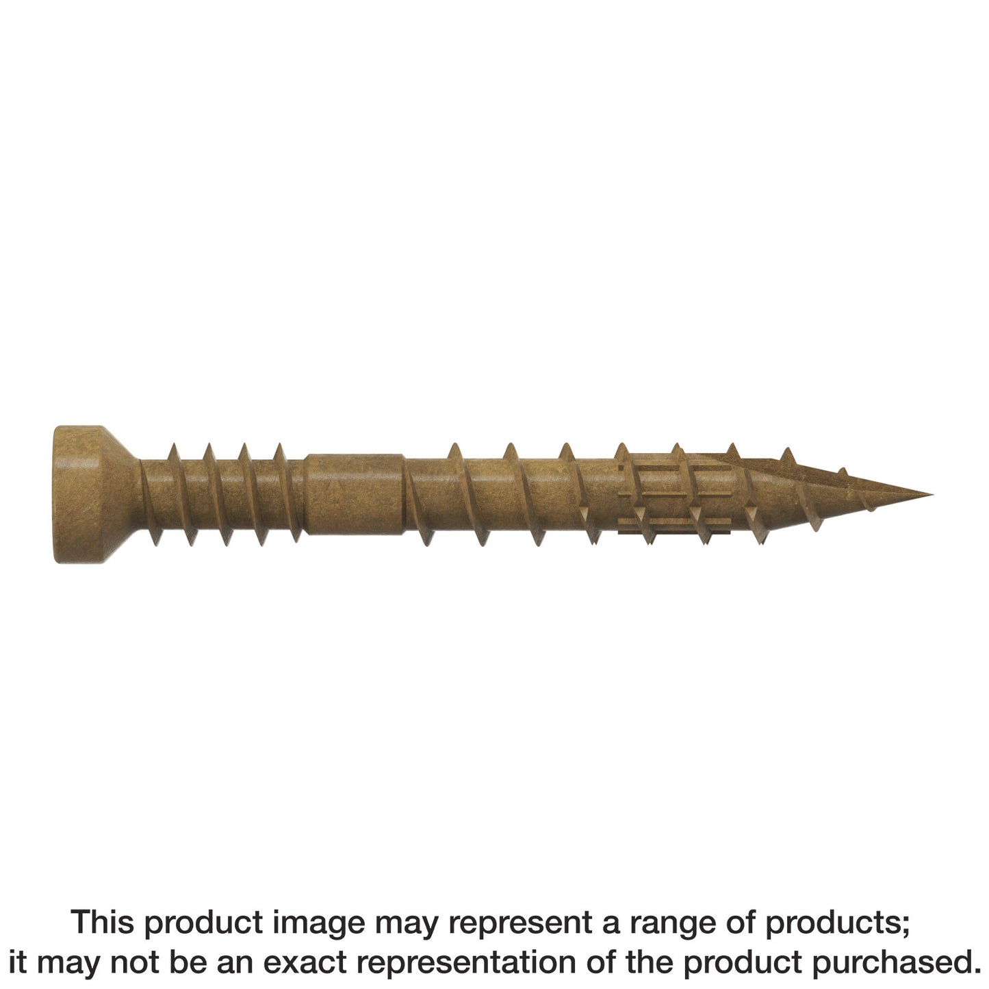 Simpson Strong-Tie FT07114R100 Finish Trim Screw — #7 x 1-1/4 in. T10, Trim-Head, Quik Guard®, Tan (100-Qty) (Pack of 5)