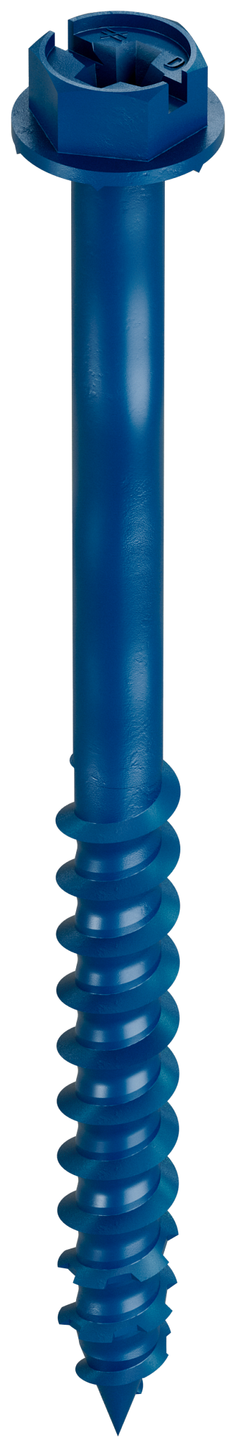 Simpson Strong-Tie TNT25314HC8 Titen Turbo™ — 1/4 in. x 3-1/4 in. Hex-Head Concrete and Masonry Screw, Blue (8-Qty) (Pack of 5)