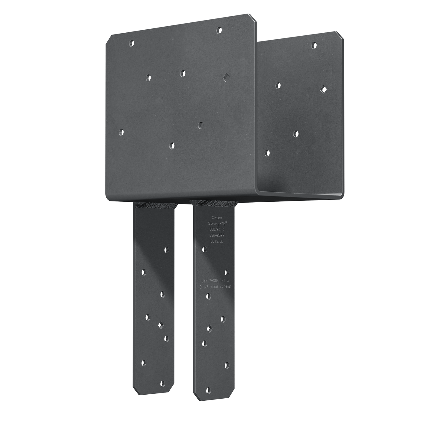 Simpson Strong-Tie ECCQ64SDS2.5 ECCQ™ End Column Cap for 6x Beam, 4x Post, with Strong-Drive® SDS Screws (Pack of 3)