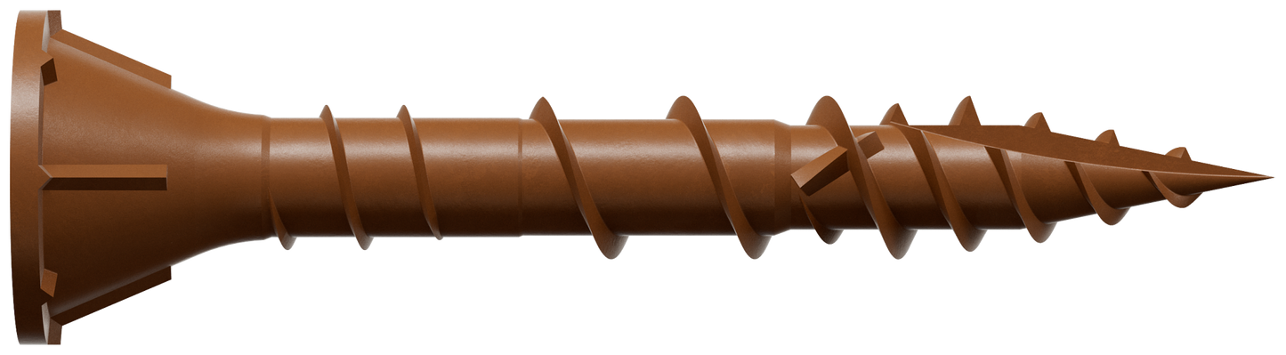 Simpson Strong-Tie DSVR114MB Deck-Drive™ DSV WOOD Screw — #8 x 1-1/4 in. T-25, Flat Head, Quik Guard®, Red (1750-Qty) (Pack of 64)