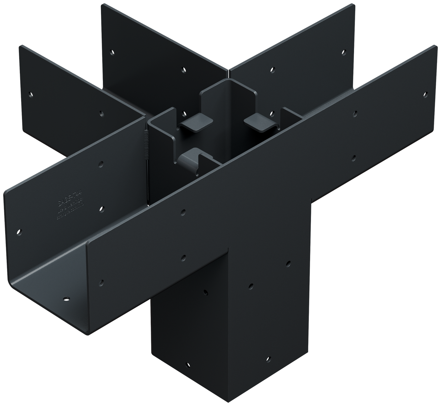 Simpson Strong-Tie SAGE-T44-KT1 Outdoor Accents® Sage System™ Black Powder-Coated Middle-T Connector for 4x4 with Screws