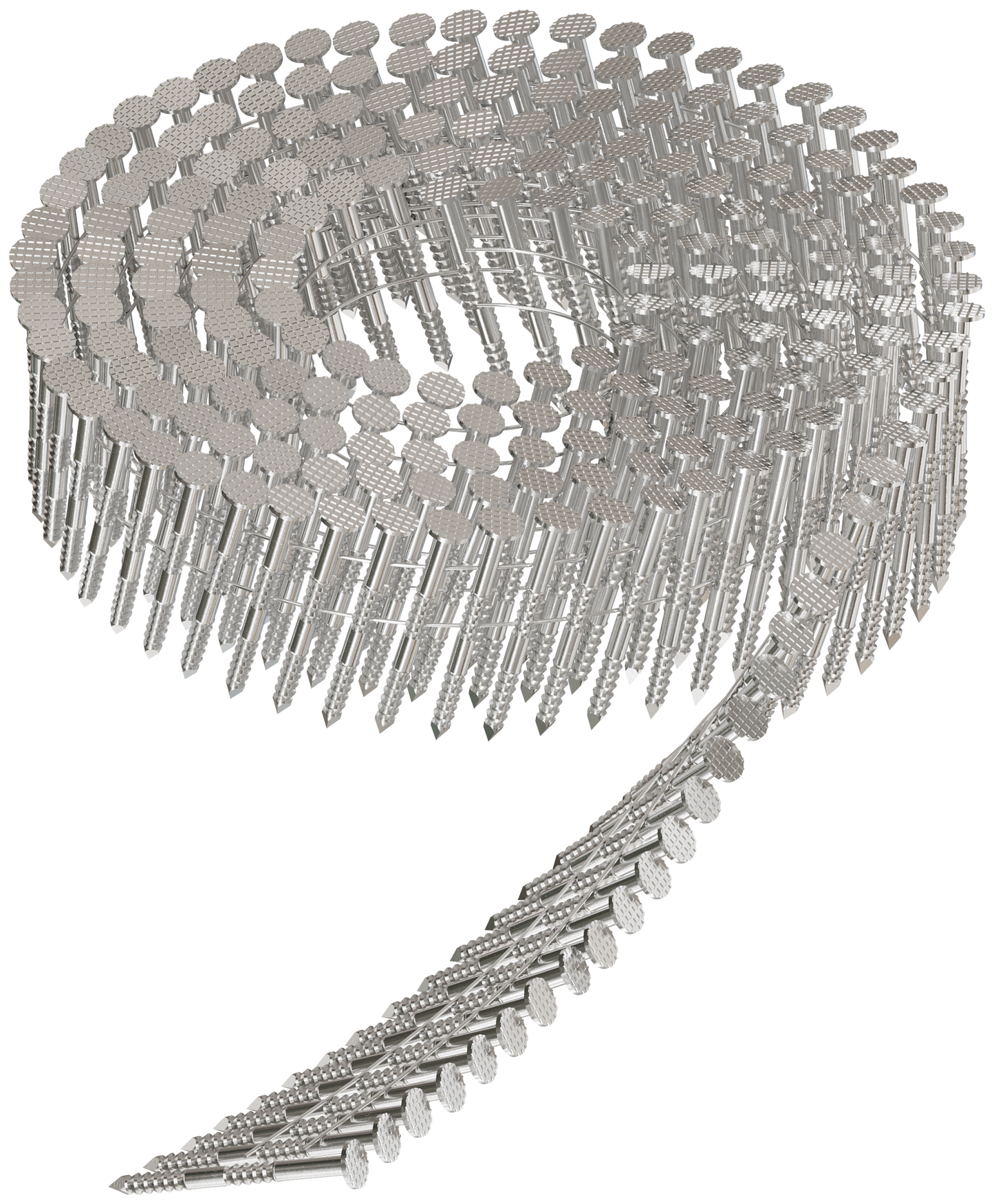 Simpson Strong-Tie S13A125SNBP 15° Wire Coil, Full Round Head, Ring-Shank Siding Nail — 1-1/4 in. Type 304 (1500-Qty)