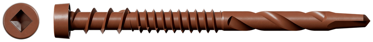 Simpson Strong-Tie DCSD238STN01 Deck-Drive™ DCSD COMPOSITE-TO-STEEL Screw (Collated) — #10 x 2-3/8 in. Quik Guard® Tan 01 (1000-Qty) (Pack of 100)